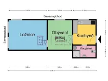 Pronájem bytu 2+1, Jindřichův Hradec, nám. Míru, 50 m2