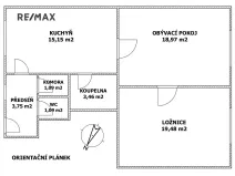 Pronájem bytu 2+1, Kladno, Poštovní náměstí, 63 m2
