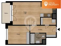 Pronájem bytu 2+kk, Praha - Chodov, Měchnovská, 55 m2