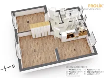 Pronájem bytu 2+1, Praha - Čakovice, U Párníků, 61 m2