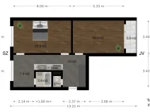 Pronájem bytu 2+1, Hradec Králové - Moravské Předměstí, Štefánikova, 67 m2