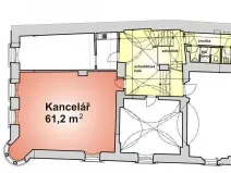 Pronájem kanceláře, Jihlava, Komenského, 61 m2