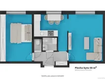 Pronájem bytu 2+kk, Praha - Záběhlice, Malovická, 55 m2