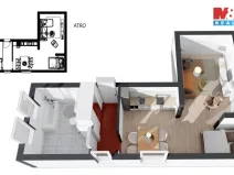 Pronájem bytu 1+kk, Kostelec nad Orlicí, Mánesova, 38 m2
