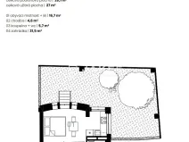 Pronájem bytu 1+kk, Praha - Liboc, Jenečská, 28 m2