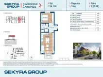 Prodej bytu 2+kk, Praha - Čakovice, Marie Podvalové, 50 m2