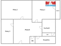 Prodej bytu 3+1, Ostrovačice, Žebětínská, 73 m2
