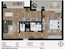 Prodej bytu 2+kk, Praha - Letňany, Tupolevova, 62 m2