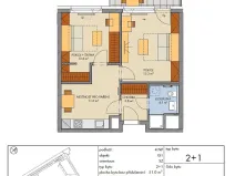 Prodej bytu 2+1, Praha - Hlubočepy, Vítové, 51 m2