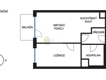 Pronájem bytu 2+kk, Praha - Třebonice, Do zahrádek I, 51 m2