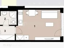 Pronájem bytu 1+kk, Praha - Hloubětín, Poděbradská, 33 m2