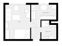Pronájem bytu 1+1, Broumov - Nové Město, U Větrolamu, 36 m2
