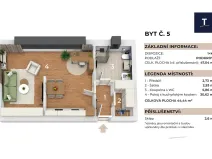 Prodej bytu 1+kk, Brno, Banskobystrická, 47 m2