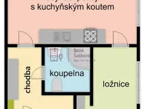 Prodej bytu 2+kk, Jindřichův Hradec, sídliště Vajgar, 41 m2