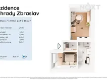 Prodej bytu 2+kk, Praha - Zbraslav, Elišky Přemyslovny, 34 m2