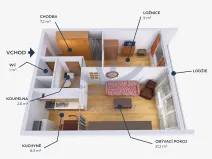 Pronájem bytu 2+kk, Mladá Boleslav, Havlíčkova, 45 m2