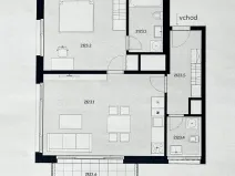 Pronájem bytu 2+kk, Praha - Stodůlky, Hábova, 68 m2