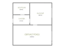 Pronájem bytu 2+kk, Litvínov, Horská, 42 m2