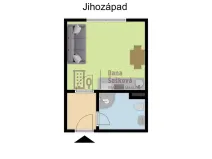 Pronájem bytu 1+kk, Jindřichův Hradec, sídliště U Nádraží, 25 m2