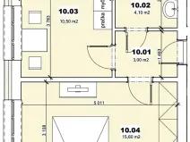 Prodej bytu 1+1, Mšené-lázně, Mládežnická, 33 m2
