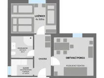 Prodej bytu 2+1, Sedloňov, 54 m2