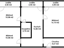 Prodej bytu 3+1, Klášterec nad Ohří, Budovatelská, 62 m2