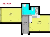 Pronájem bytu 2+kk, Chlumec nad Cidlinou, Rooseveltova, 47 m2