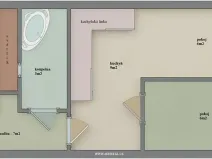 Pronájem bytu 1+1, Praha - Podolí, Nedvědovo náměstí, 32 m2
