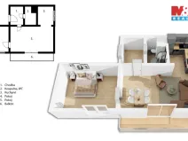 Prodej bytu 2+1, Jankov, 45 m2