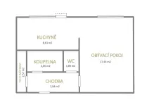 Pronájem bytu 1+1, Most, Jaroslava Vrchlického, 34 m2