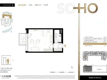 Prodej bytu 1+kk, Praha - Holešovice, V háji, 37 m2