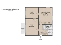 Pronájem bytu 3+kk, Pardubice, Ke Kamenci, 79 m2