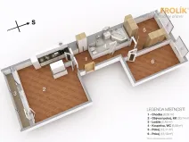 Pronájem bytu 3+kk, Praha - Řepy, Nevanova, 71 m2