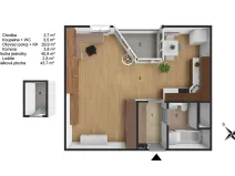 Prodej bytu 1+kk, Praha - Troja, Hnězdenská, 41 m2