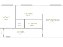 Pronájem bytu 2+1, Litvínov, Tylova, 53 m2