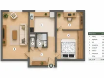 Pronájem bytu 2+1, Praha - Malešice, Cerhenická, 52 m2