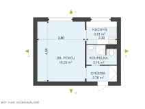 Pronájem bytu 1+kk, Dvůr Králové nad Labem, Macharova, 27 m2