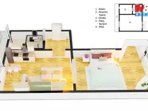 Pronájem bytu 2+kk, Pardubice - Zelené Předměstí, Masarykovo náměstí, 47 m2