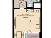 Pronájem bytu 1+kk, Praha - Žižkov, Olgy Havlové, 35 m2