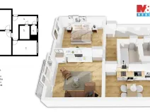 Prodej bytu 2+1, Kostelec nad Orlicí, Rudé armády, 59 m2