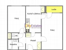 Prodej bytu 2+1, Praha - Lhotka, Na rovinách, 62 m2