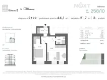 Prodej bytu 2+kk, Praha - Vysočany, Pod pekárnami, 44 m2
