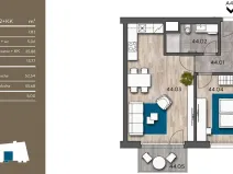 Pronájem bytu 2+kk, Praha - Košíře, Starokošířská, 58 m2