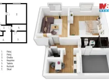 Pronájem bytu 2+1, Náchod, Prokopa Velikého, 65 m2
