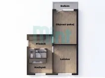 Prodej bytu 2+1, Ostrava, Jižní, 51 m2