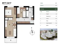 Prodej bytu 3+kk, Praha - Hostivař, U továren, 56 m2