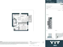 Prodej bytu 2+kk, Kladno, Unhošťská, 49 m2