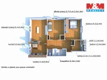 Pronájem bytu 3+1, Červené Poříčí, 70 m2