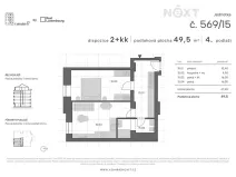 Prodej bytu 2+kk, Praha - Libeň, V zahradách, 50 m2