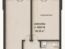 Pronájem bytu 2+kk, Liberec, Tálínská, 39 m2